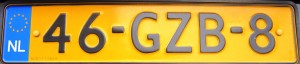46-GZB-8_license_plate_of_the_Netherlands.JPG
